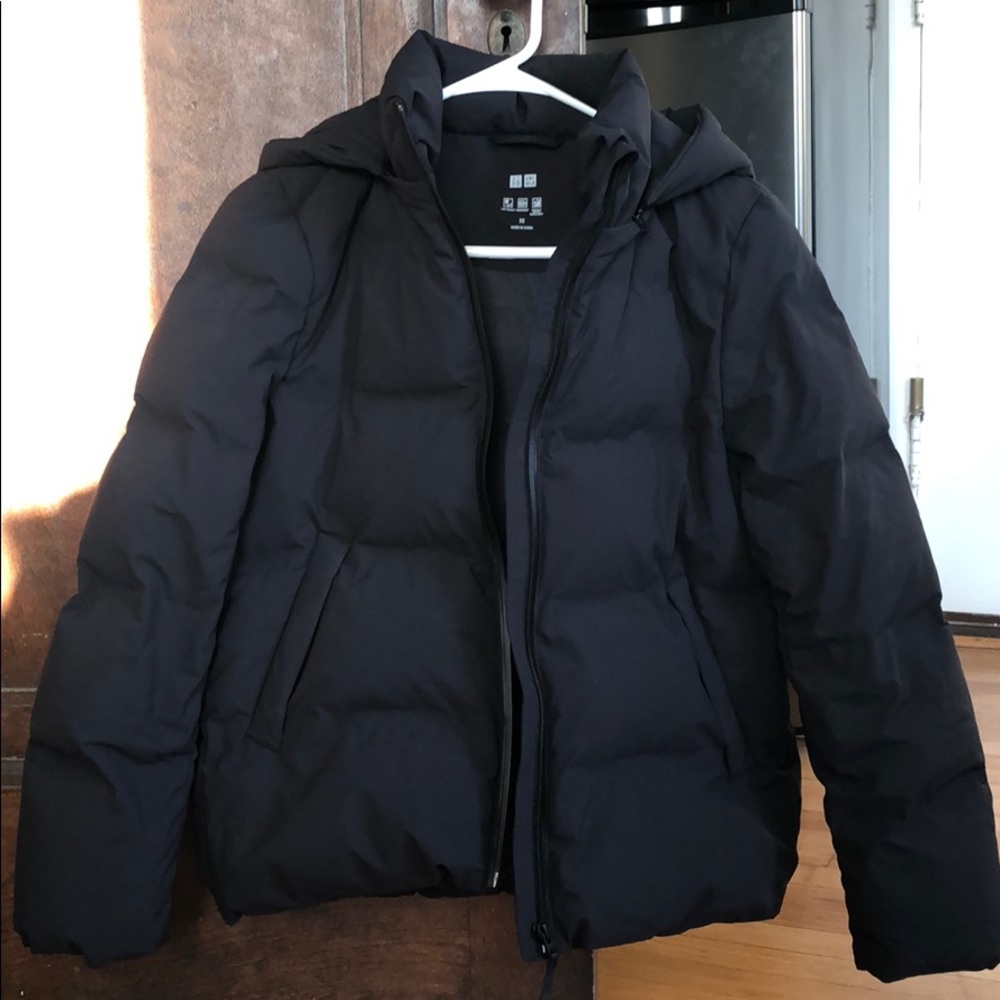 NWOT Uniqlo Black Seamless Down Parka